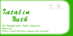 katalin muth business card
